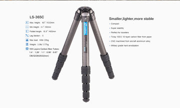 Leofoto LS-365C Ranger Series Professional Carbon Fiber Tripod